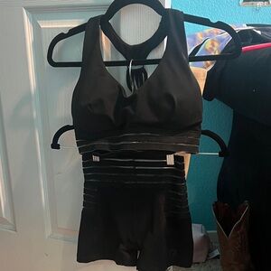 Bombshell Sportswear Black Athletic Shorts Set